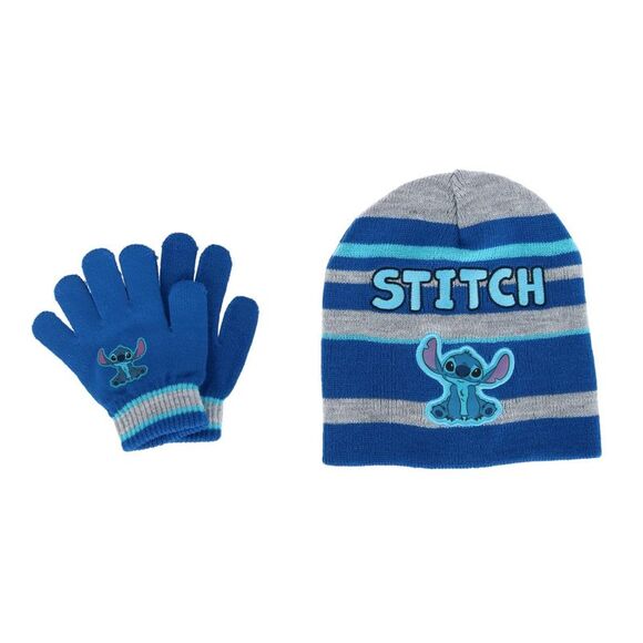 Textiel Trade Kids' One Size Fits Most Disney Lilo & Stitch Hat and Gloves - Picture 1 of 3